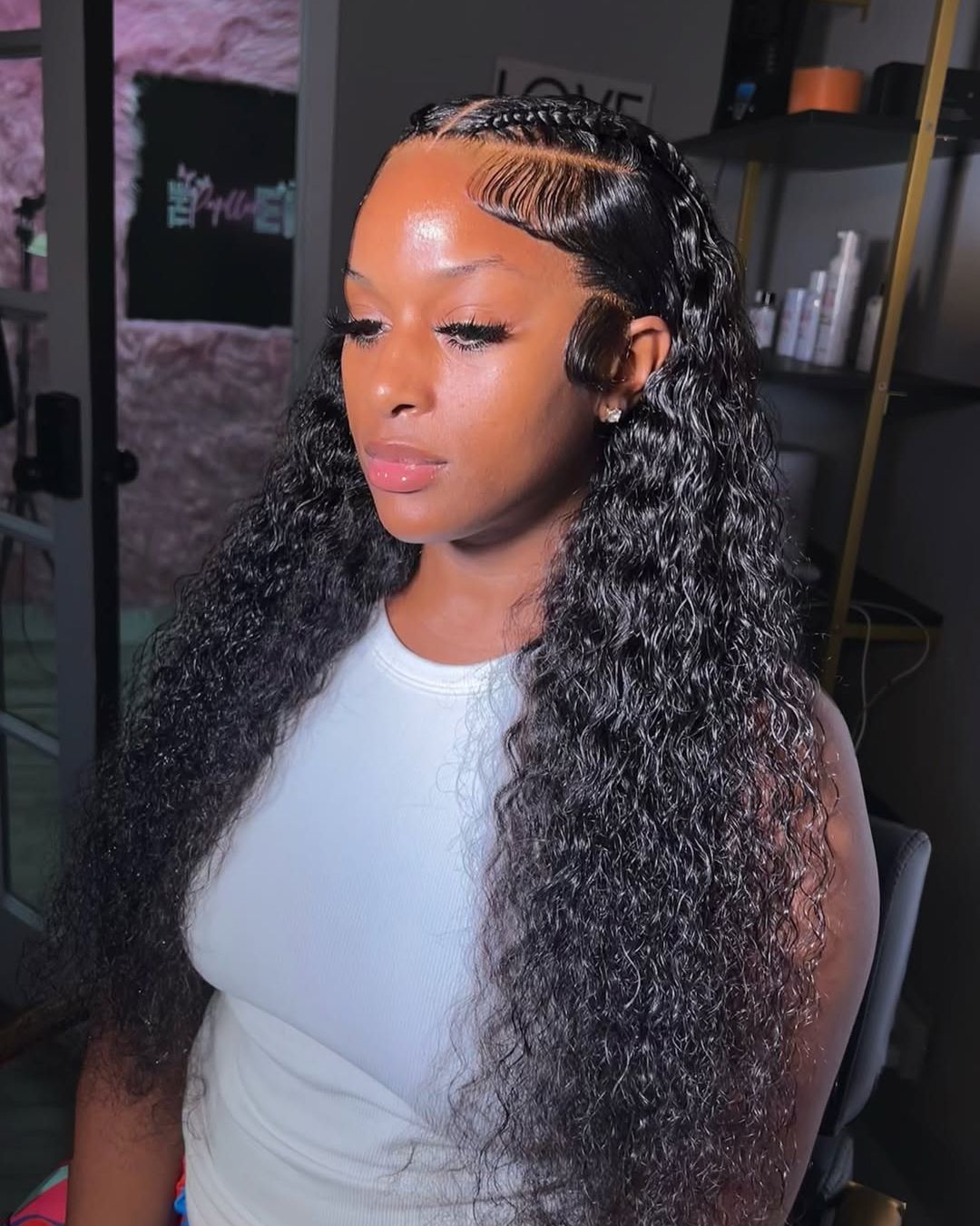 Deep wave install with braided side detail